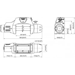 Treuil électrique Treuil GEN2 DS9.5RSI (4309kg) de COMEUP